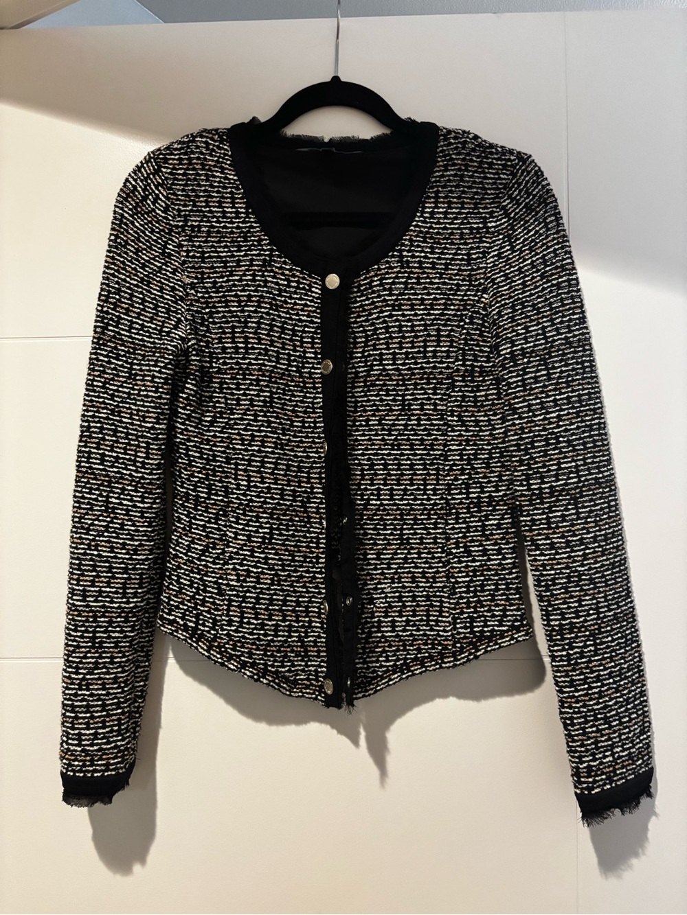 White House Black Market cropped tweed jacket